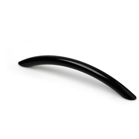 Poignée pour Meuble Style contemporain Fabriqué en Zamac Finition noire Distance entre pointes : 128 mm Mesures 1461126mm Système de fixation Comprend des vis M4 2 unités - talla (1/2)