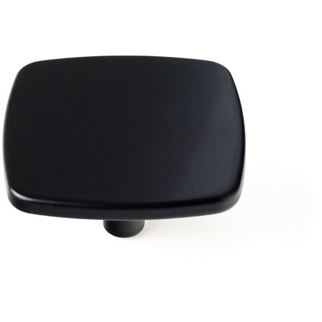 Bouton de meuble  Style contemporain  Fabriqué en Zamac  Finition noire mate  Mesures 424223mm  Système de fixation  Comprend des vis M4  4 unités - talla