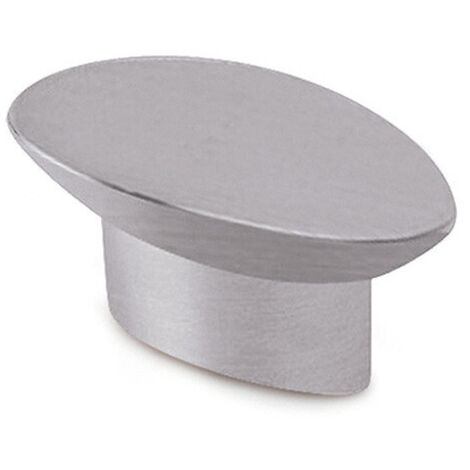 Lot 4 Boutons Pour Meuble Métal, Finition Chromé Mat Mod.743 41x19mm. Rei (1/3)