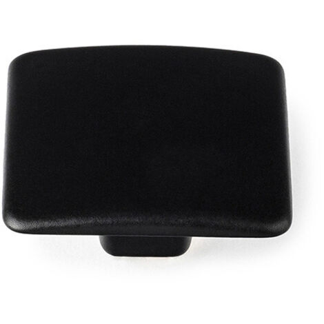Blister de 4 boutons de meubles en métal, finition noir mat mod.782 37x37mm REI (1/3)