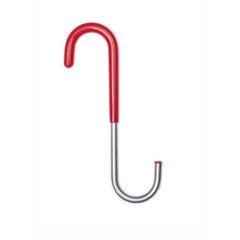 REI – Crochet de rangement en S en acier rouge – Système de fixation vissé – Grande capacité de charge – Dimensions 142x56x137mm – 1 unité