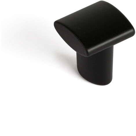 Bouton de meuble  Style contemporain  Fabriqué en Zamac  Finition noire mate  Mesures 202024mm  Système de fixation vissé  Comprend des vis M4  1 unité - talla