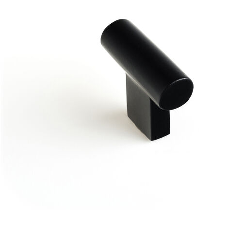 Bouton de meuble  Style contemporain  Fabriqué en laiton  Finition noire mate  Mesures 331231mm  Système de fixation vissé  Comprend des vis M4  1 unité - talla