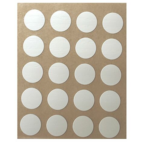 Bouchon à vis Fabriqué en PVC Finition blanche à pores Mesures 12120.5mm 40 Unités - talla