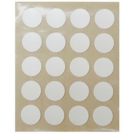 Bouchon à vis  Fabriqué en PVC  Finition blanche  Mesures 12120.5mm  40 Unités - talla