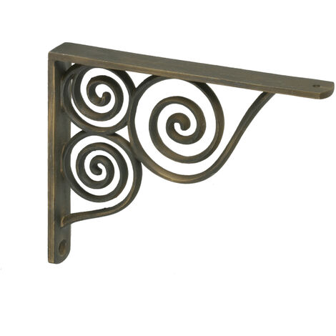 Support d&aposétagère en aluminium cuir vieilli Dimensions 25147187mm 1 unité - talla (1/3)