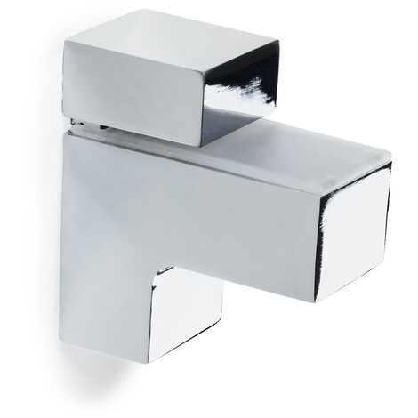 Support réglable pour étagères en verre et bois Fabriqué en Zamac chromé brillant Pour étagères d&aposune épaisseur de 3 à 20 mm Mesures 245248mm Système de fixation vissé 2 unités - talla (1/2)