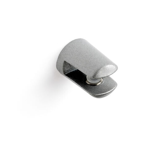 REI – Support fixe pour étagères en verre et bois – Zamak chrome liquide mat – Pour étagères 3 à 6 mm – Installation facile avec vis