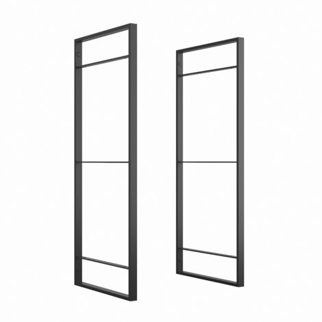 Emuca – Crémaillère pour étagère 4450014 – Acier haute résistance 25x10mm – Hauteur 830mm – Capacité 30kg par étagère – Finition noire