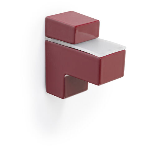 Support réglable pour étagères en verre et bois Fabriqué en Zamac Finition bordelaise Pour étagères d&aposune épaisseur de 3 à 20 mm Mesures 245248mm Système de fixation 2 unités - talla (1/2)