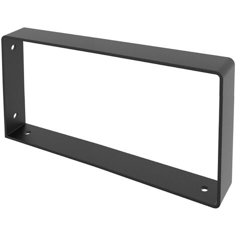 Support d'étagère en fer finition pores noirs – Dimensions 30x130x260mm – Système de fixation vissé – 1 unité – REI