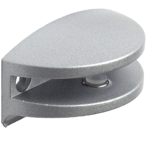 Support fixe pour étagères en verre et bois Fabriqué en Zamac Fini chromé mat liquide Pour étagères d&aposune épaisseur de 7 mm Dimensions 502525mm Système de fixation vissé 2 unités - talla (1/2)