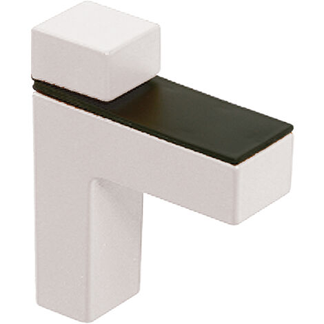 Support réglable pour étagères en verre et bois Fabriqué en Zamac Finition blanche Pour étagères d&aposune épaisseur de 3 à 40 mm Mesures 268367mm Système de fixation vissé 2 unités - talla (1/2)