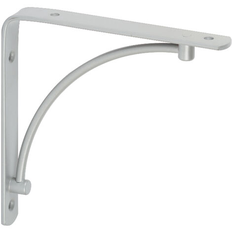 Support d'étagère en acier – Fini chrome liquide mat – Dimensions 20x15x15 cm – Système de fixation vissé – 1 unité – REI