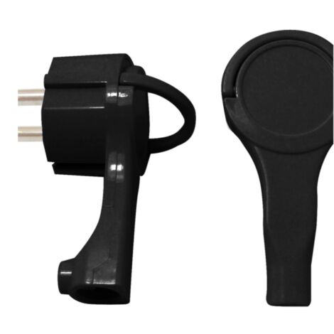 Clavija enchufe extraplana DUOLEC. Color negro - talla (1/2)
