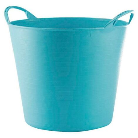 Seau plastique 42 litres – Matériau résistant – Pour travaux de construction et jardinage – Couleur bleu – Plasvidavi