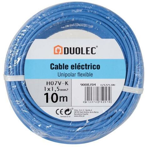 Cable eléctrico unipolar 10 mts - talla