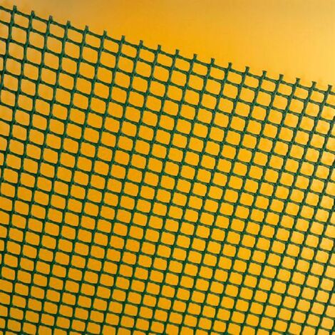 Maille plastique carrée 420 gr/m2 Rouleaux 1x25 vert ou blanc - talla Verde cuadrado 1x1 cm. (1/4)