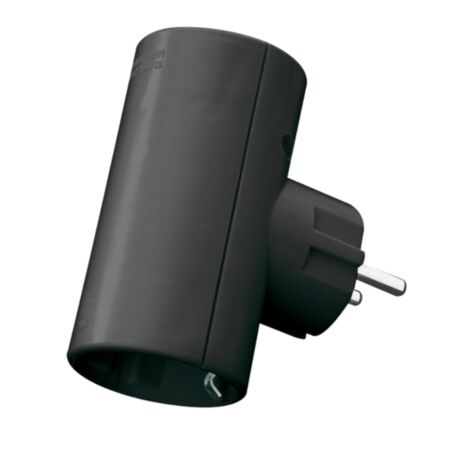 Ladrón adaptador DUOLEC directo pared 3 vías color negro