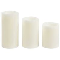 Lot de 3 Bougies Led ø 75 mm - talla