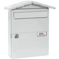 Boîte aux lettres extérieure BTV Mod. Chalet 240x87x345 mm acier blanc - talla