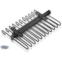 Emuca Porte-pantalons extractible, 11 tiges, guides d'extraction totale, Acier, Titane