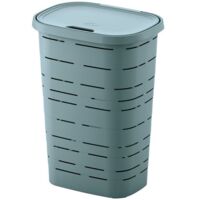 m-home Signature coffre à linge bleu ciel 55L