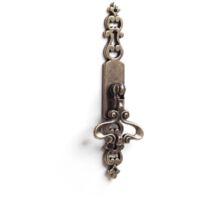 Bague en zamak avec finition en cuir, dimensions: 42x127x13mm - talla