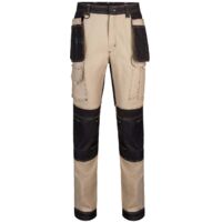PANTALON EN TOILE STRETCH BEIG / ARENA T / M