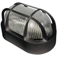 Aplique ovalado exterior DUOLEC E27 60W noir 1 entrada - talla