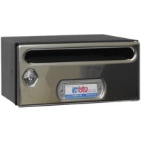 Boîte aux lettres BTV Mod Mercurio 245x250x124mm Réf 13506 Acier inoxydable