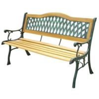 Banco de madera y forja - talla