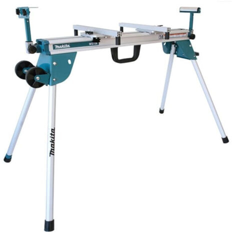Makita – Support de scie à onglet aluminium léger avec leviers de verrouillage – Pieds réglables pour sols irréguliers – DEBWST06