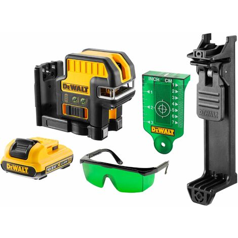 Dewalt – Laser croix 5 points vert 10.8V 2Ah Li-Ion – Portée 45m – Autonomie 40h – Protection IP65 – DCE0825D1G (1/10)