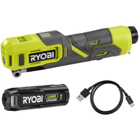 RYOBI Gonfleur 4V USB Lithium - 6,9 bars - 1 batterie 2,0Ah - RI4-120G