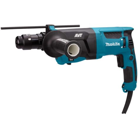 Makita – Perceuse à percussion 800 W – 2,4 J – Mandrin SDS-PLUS – Pour béton armé et maçonnerie – Système anti-vibrations – HR2631F