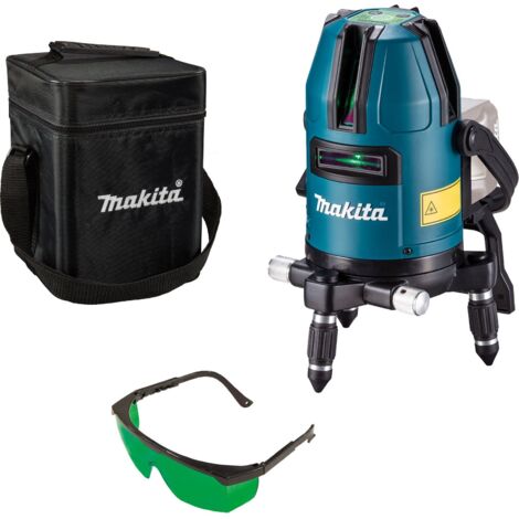 Makita – Laser multiligne autonivelant SK40GD – 4 lignes verticales vertes – Visibilité 10m – Protection IP54 – 12V pour chantiers intérieurs