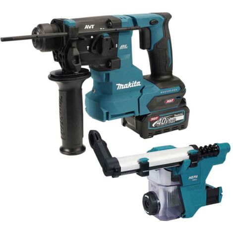 Makita – Marteau combiné sans fil 40V HR010GD201 – 2,1 J – SDS-PLUS – 2 batteries 2,5 Ah – Technologie XPT pour béton et acier (1/5)