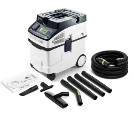 Festool – Aspirateur professionnel CT 25 E 1200 W – Aspiration poussières et liquides – Dépression 24000 Pa – Capacité 25 l – Moteur régulé (1/5)