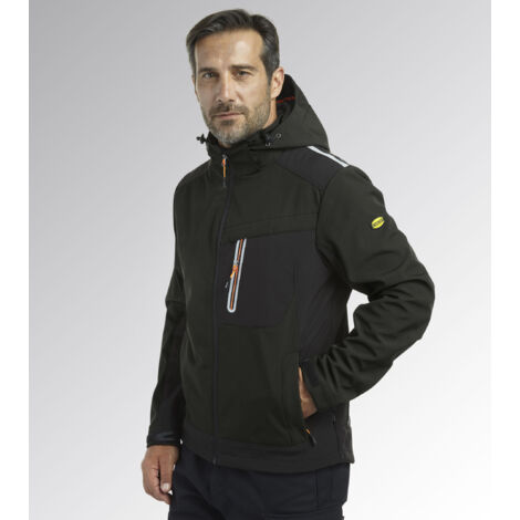Diadora – Veste softshell respirante Geox – Protection contre le vent – Capuche amovible – Coupe ergonomique – Taille M