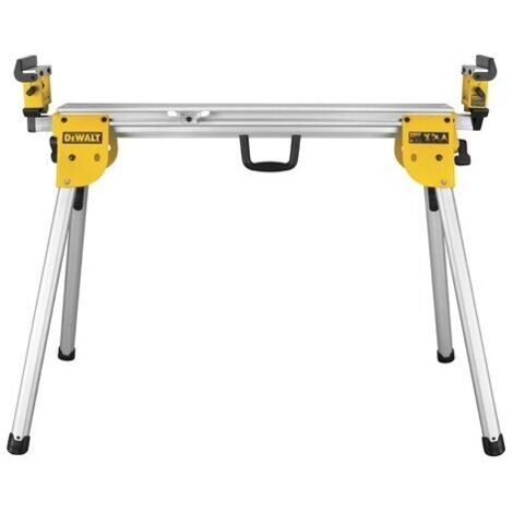 Dewalt – Support de scie à onglet léger en aluminium – Poutre extensible 1,10m à 2,65m – Charge max 227kg – Pieds repliables pour transport facile