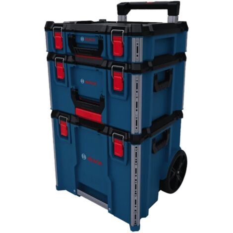Bosch – Coffre de chantier L-BOXX Contractor 3 – Résistant aux chocs IP65 – Roues larges pour tous terrains – 1600A037DY