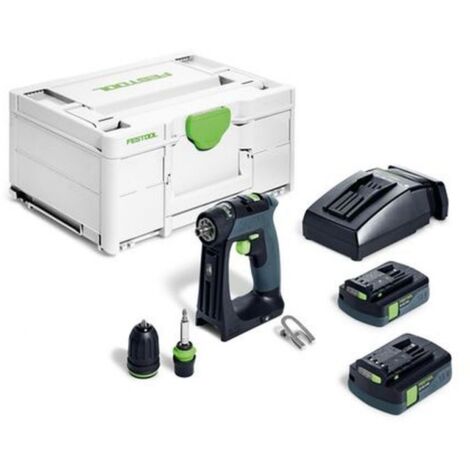 Festool – Perceuse-visseuse sans fil 18V CXS 18 – Moteur EC-TEC sans charbon – Couple 22Nm pour perçage bois jusqu'à 35mm – Systainer inclus (1/10)