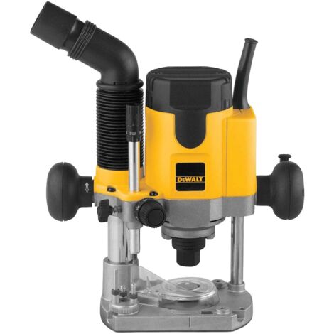 Dewalt – Fraiseuse 1100W – Réglage profondeur 0,1 mm – Système aspiration intégré – Vitesse variable 8000-24000 tr/min – Pour bois, aluminium, plastique