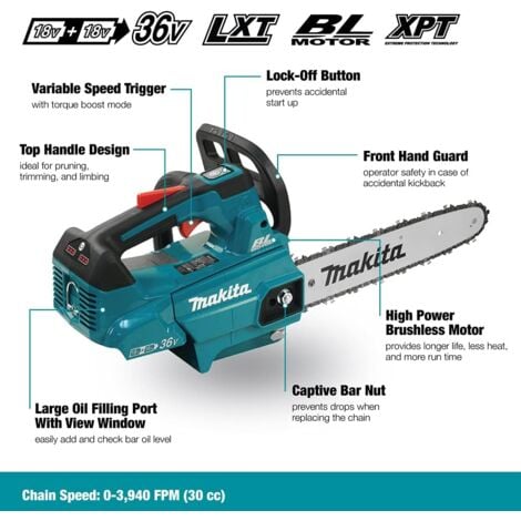 Scie électrique Makita DUC306Z 18Vx2