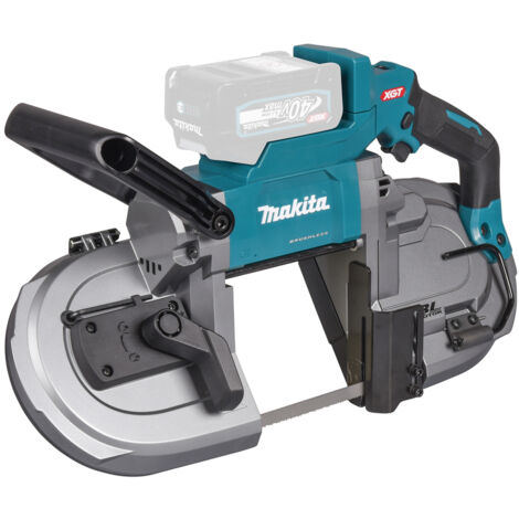 Makita – Scie à ruban 40V – Moteur Brushless – Vitesse 0-3,2 m/s – Capacité coupe métal 127x127mm – Largeur lame 13mm – Pour tubes acier jusqu'à 4,5" - PB002GZ01