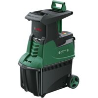 Broyeur à turbine Bosch AXT 25 TC (2 500 W, adapté au bois et aux déchets durs de jardin, bac de collecte intégré 53 l, en carton)