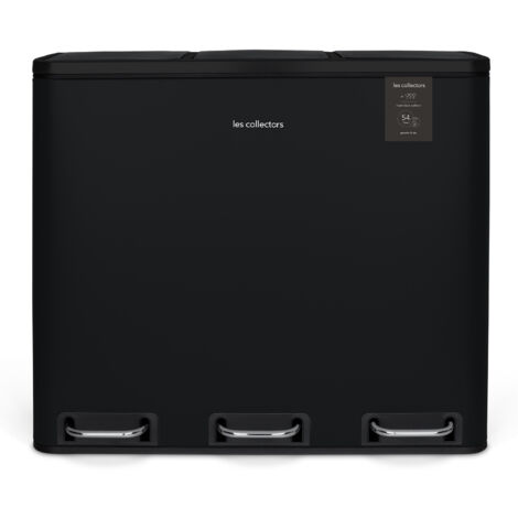Pattumiera per differenziata 3x18L nero
