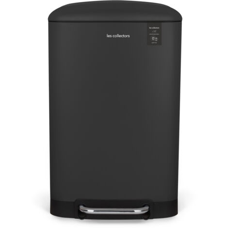 Les Collectors Pattumiera da cucina a pedale in acciaio inox N°531, capacità 20 L, grigio antracite