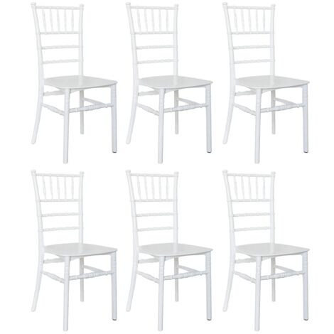 Set 6 Sedie Chiavari Bianca Vintage Sedia Chiavarina Catering Design  Classico